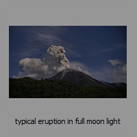 typical eruption in full moon light